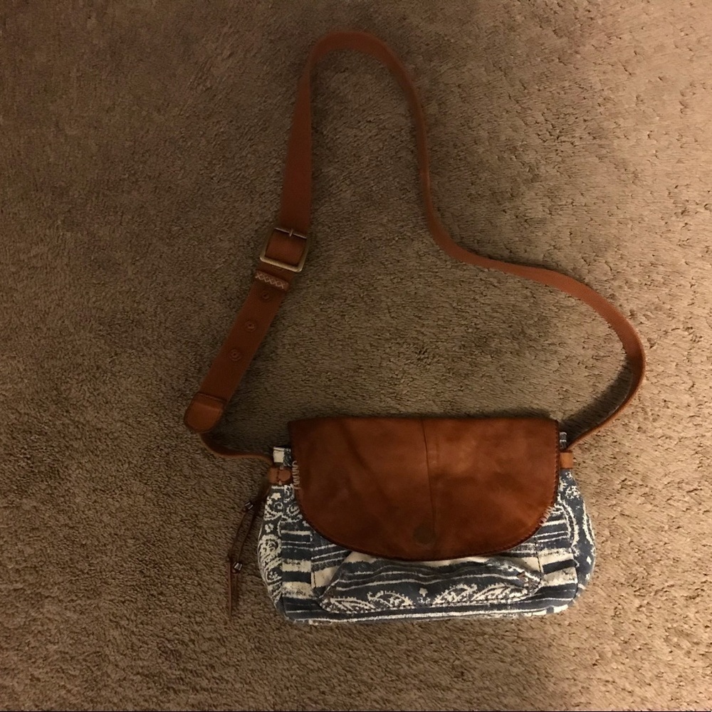 Vintage Lucky Cloth/Leather crossbody Purse